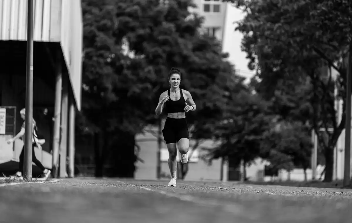 Friends taking part in a fun run